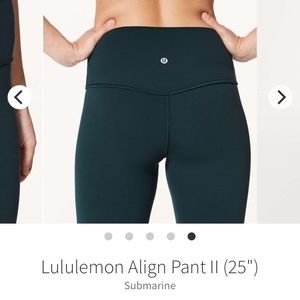 SOLD***Lululemon Align Submarine 25” size 2
